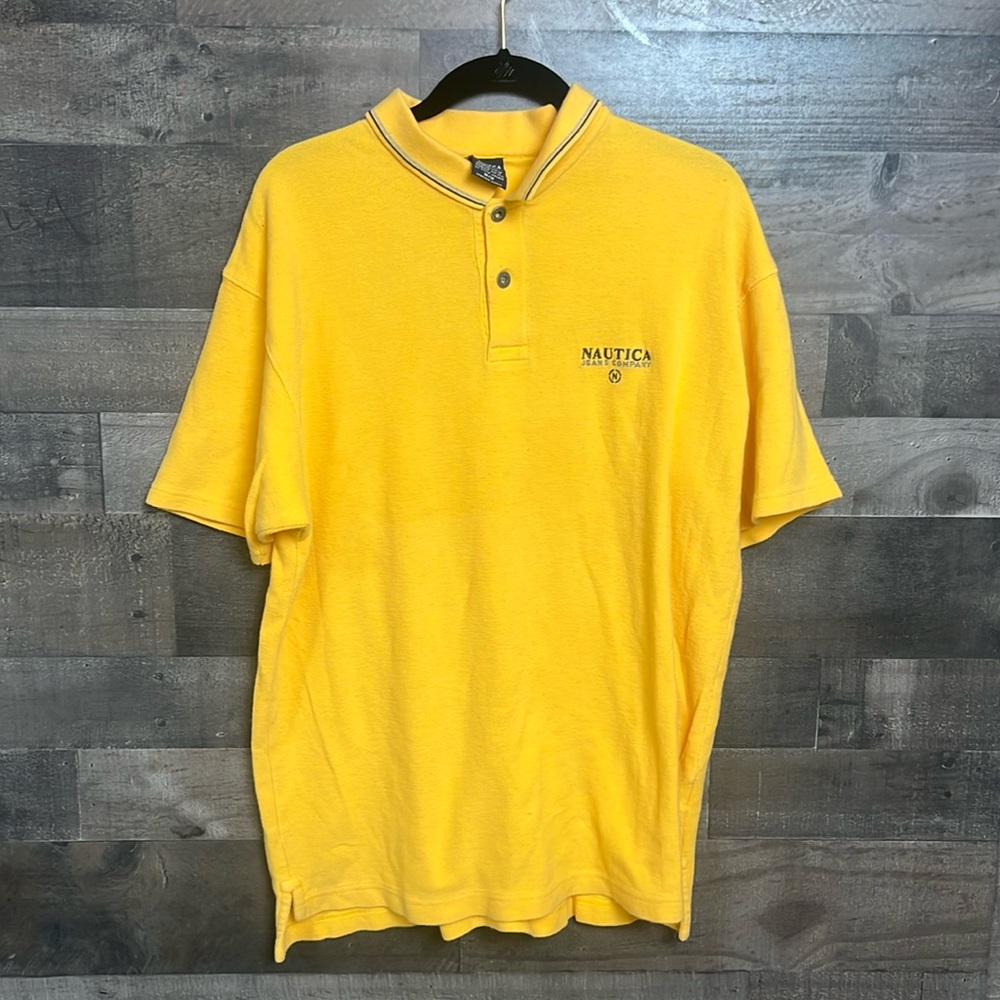 Nice Yellow Nautica Short Sleeve Polo Shirt